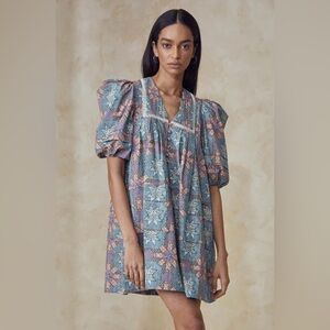 Like-new HUNTER BELL Jenkins Dress in Garden Quilt Patchwork Mini Dress